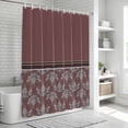 thumbnail image 6 of Boho Red Brown Flower Shower Curtain, Waterproof Shower Curtains for Bathroom, Abstract Bohemia Pesley Floral Washable Fabric Bathtub Curtain Set Bath Decor with 12 Hooks Extra Long 72"x96", 6 of 8