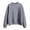 Grey, variant on Sweatshirt for Women Solid Color O Neck Custom Logo Knitted Pullovers Thick Autumn Winter Loose Plus Size Hoodies Womens Clothing Crewneck Sweatshirts Women
