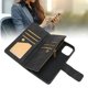 thumbnail image 5 of Estuche Para Teléfono Tipo Billetera, Estuche Con Tapa Duradero Cuero De PU Antiarañazos A Prueba De Golpes Para 12 Pro ANGGREK Negro, 5 of 8
