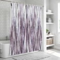 thumbnail image 5 of Purple Vintage Shower Curtain Set - Extra Long 72" x 96" Washable Bathtub Curtain with 12 Hooks, Striped Painting Retro Abstract Art Waterproof Fabric Stall Shower Curtains for Bathroom Décor, 5 of 6