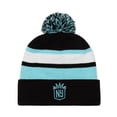 thumbnail image 2 of Black NJ/NY Gotham FC Cuffed Knit Hat with Pom, 2 of 2