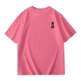 thumbnail image 6 of LUOGENLI Girls' Solid Shirts Letter Print Casual Short Sleeve Tops Comfortable Tee Shirts for Teen Toddler Size 11-12 Years, 6 of 8