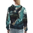 thumbnail image 7 of Wukai Underwater Dinosaur Shark Print Womens Hoodies Fleece Sweatshirts Long Sleeve Sweaters Pullover Fall Outfits Winter Clothes-Small, 7 of 7