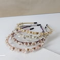 thumbnail image 5 of Riforla Versatile Rhinestone Headband for Women Handmade Elegant Hair Accessory for All Seasons and Special Events Khaki, 5 of 5