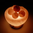 thumbnail image 2 of Massagers Spa Collection Himalayan Rock Salt Crystal Balls Healing Lamp, 7 Inch Diameter - Soft Calm Therapeutic Light - Handcrafted Salt Crystal Bowl w/6 Healing Balls - Table Lamp, Dark Orange Hue, 2 of 8