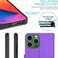 thumbnail image 6 of CoverON For Apple iPhone 14 Pro Wallet Case, RFID Blocking Vegan Leather 6x Card Slot Holder Cover Flip Folio Phone Pouch, Purple, 6 of 7