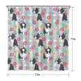 thumbnail image 5 of Boston Terriers and Flowers Shower Curtain 72"x72" ,Bathroom Decorative Shower Curtains Set with 12 Hooks,Modern Waterproof Washable Shower Curtain, 5 of 6