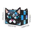 thumbnail image 3 of Stained Glass Cat Flower Pot,Handmade Cute Pots for Plants, Room and Office Decoration Glass Container Storage,Indoor Plant Pots with Drainage,Plant Gifts, 3 of 7