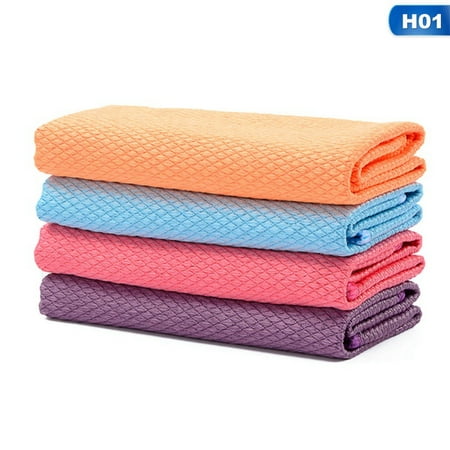 KABOER 3Pcs Household Glass Window Cleaning Cloth Kitchen Absorbent Dishcloth Cleaning Rags Kitchen Washing Towel Fish Scale Pattern Rag (Best Results For Cleaning Windows)