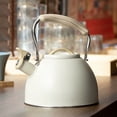 thumbnail image 5 of Stainless Steel Tea Kettle with Wooden Handle, 3L Induction Whistling Kettle, Retro Teapot Kettle, Boiler for Electric, Gas and Ceramic Stoves (Beige), 5 of 5