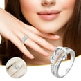 thumbnail image 1 of Xihbxyly Anillo para Dama, Elegante Diseño de Aleación de Diamantes, Accesorio de Moda, Perfecto para Fiestas, Uso Diario, Idea de Regalo Única, Viene En Empaque Opp., 1 of 6