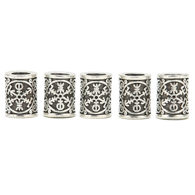 5 uds cuentas de barba vikingas cuentas de barba de aleación Vintage para barbas trenzas sucias pulseras collares