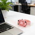 thumbnail image 6 of Mini Portable Wrist Fan, USB Rechargeable Personal Cooling Fan with 3 Wind Speeds and Colorful LED Lights, Detachable Wristband for Hands-Free Use at Office, Travel or Outdoor Activities, 6 of 6
