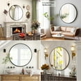 thumbnail image 6 of GODCHAR Round Aluminum Alloy Framed French Cleat Mounted Wall Decor Bathroom Vanity Mirror in Matte Black 24 inch, 6 of 10