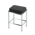 thumbnail image 2 of Gatco 1357 Rectangle White Leather Vanity Stool, Satin Nickel, 2 of 3