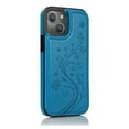 thumbnail image 4 of Compatible with iPhone 12 Mini Case Wallet with Card Holder,Embossed Butterfly Pattern PU Leather Double Magnetic Buttons Flip Shockproof Protective Cover for iPhone 12 Mini 5.4 Inch, Blue, 4 of 9