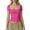 Hot Pink, variant on fatyb Women's Square Neck Tops Short Sleeve Slim Tees for Women Casual Summer Going out Cute Tshirts