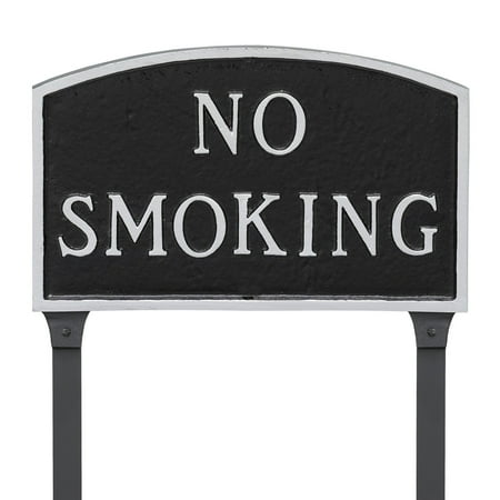 Montague Metal Products No Smoking Arched Lawn Plaque