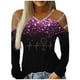 thumbnail image 2 of Pntutb, tops sexys con hombros descubiertos para mujer, camisetas ahuecadas con cuello en V, túnica con hombros descubiertos, blusas, camisas, suéteres Pntutb Pntutb-7924, 2 of 6