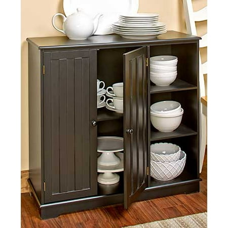 Seagrass Pottery Barn Beadboard Storage Units or Baskets Wooden, Seagrass and Metal Home Organized New (Black Storage Unit) ()