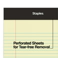 Staples Notepads 5" x 8" Narrow Canary 50 Sheets/Pad 12 Pads/Pack