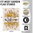 thumbnail image 2 of Welcome Fall Maple Leaves Large Decorative House Flag, Autumn Pumpkin Sunflower Rustic Yard Garden Outside Decor, Thanksgiving Seasonal Farmhouse Outdoor Home Decoration Double Sided 28 x 40, 2 of 6