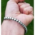 thumbnail image 4 of MASSIVE MART Sikh Religious Simran Beads Kada Silver Bracelet, Silver (2-6), 4 of 4