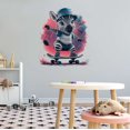thumbnail image 2 of Cute Cartoon Zebra Skating Sports Animals Wall Art Sticker Designs Vinyl Stickers For Home House Walls Rooms Windows Bedroom Decoration Size (26x26 inch), 2 of 3