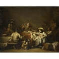 thumbnail image 2 of Pierre Nicolas Legrand 24x20 Gold Ornate Framed and Double Matted Museum Art Print Titled - Devotion at Home (1524), 2 of 4