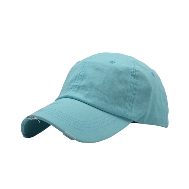 Gorra de béisbol de algodón para mujer con agujero para la coleta - Visera curvada, sombrero transpirable para el sol, deportes al aire libre en primavera/verano, material de algodón natural