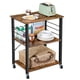 thumbnail image 1 of Estante de Cocina con Ruedas, Carrito de Servir con 3 estantes, Carrito de Cocina, Estante de microondas, para  Horno, Tostador, con 6 Ganchos, Estilo Industrial,, 1 of 8