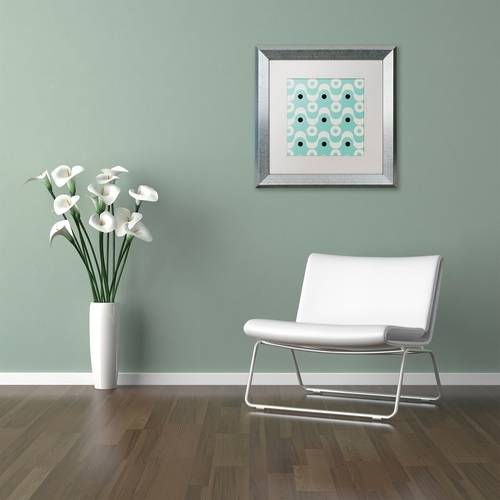 Trademark Fine Art "Fifties Patterns II" Canvas Art by Color Bakery White Matte, Silver Frame