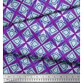 thumbnail image 3 of Soimoi Purple Cotton Voile Fabric Arrow & Diamond Geometric Printed Craft Fabric by the Yard 56 Inch Wide, 3 of 3