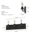 thumbnail image 5 of Hunter - Perch Point 3-light Noble Bronze, Medium Size Vanity Light, Dimmable, Casual Style, for Bedrooms, Dining, Living Rooms - 19432, 5 of 6