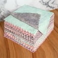 thumbnail image 4 of 20 piezas paño de cocina de 2 caras, paños de cocina de secado rápido, paño de cocina de terciopelo Coral súper absorbente, Color aleatorio Suministros de limpieza para el hogar 30*30 CM Billuyoard HA001473-03, 4 of 6