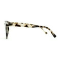 thumbnail image 4 of Hipster Round Horn Rim Inset Lens Thin Plastic Sunglasses Grey Tortoise Smoke, 4 of 4
