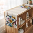 thumbnail image 6 of Table Runners 120 Inches Long Dress Scarves, Hummingbird Farmhouse Coffee/Dining/Kitchen Table Runner for Living Room, Spring Vintage Oil Painting Sunflowers Beige 13x120 Inch, 6 of 9