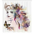 thumbnail image 3 of Ambesonne Tale Shower Curtain, Butterflies with Girl, 69"Wx84"L, Multicolor, 3 of 3