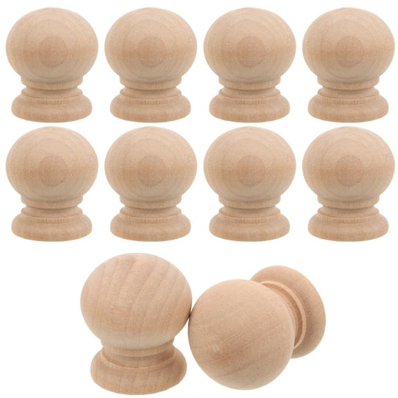 LABRIMP Rustic Wood Cabinet Knobs for DIY Enthusiasts 10Pcs