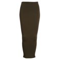 thumbnail image 1 of Naked Wardrobe Jupe Midi Sablier Unie pour Femmes, Olive, Petit, 1 of 1