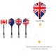 thumbnail image 3 of ColoMX 12pcs patrón de bandera magnética dardos seguridad juguetes para niños juegos dardo de repuesto, 3 of 8