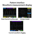 thumbnail image 4 of Digital Oscilloscope Dual-Channel 50M Sampling Rate 10M Analogue Bandwidth 6A Current Waveform Measurement B, 4 of 8