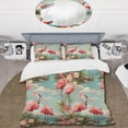 thumbnail image 2 of Designart "Flamingo Coastal Blend" Pink Tropical Bedding Covert Set - Tropical Bed Set With 2 Shams, 2 of 5