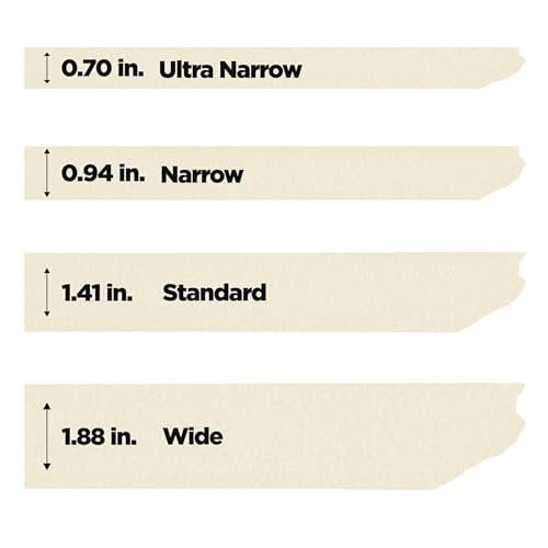 3M Scotch Contractor Grade Masking Tape 2020-24AP-9 - 0.94 In x 60 Yds - 4 Packs, Tan
