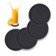 thumbnail image 1 of Juego de 4 posavasos de silicona antideslizante y RESISTENTE al calor color negro oso de fresa, 1 of 5