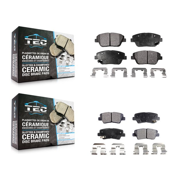 TEC Front Rear Ceramic Brake Pads Kit for Car Kia Optima with Electric Parking KTC-100209