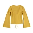 thumbnail image 2 of BAR III $44 Womens New 1295 Yellow Corset Waist Bell Sleeve Top M B+B, 2 of 2