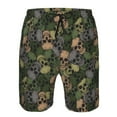 thumbnail image 3 of Goofa Camouflage Skulls Printed Mens Swim Trunks Summer Quick Dry Short Beach Swimwear Bathing Suits-Medium, 3 of 9