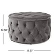 thumbnail image 6 of Grey Velvet Ottoman for Living Room, Bedroom, Dorm - Versatile Footrest, Extra Seating, Coffee Table Alternative, 6 of 8