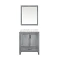 thumbnail image 3 of Jacques 30 in. W Distressed Grey Bath Vanity, Carrara Marble Topand 28 in. Mirror, 3 of 9
